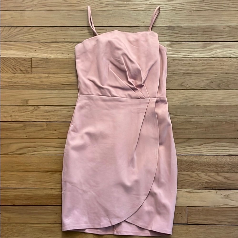 Lulu's Pink Ruched Sheath Mini Dress